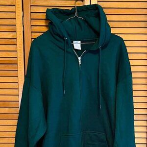 2 NEW Port Authority 50/50 Full Zip Hoodies